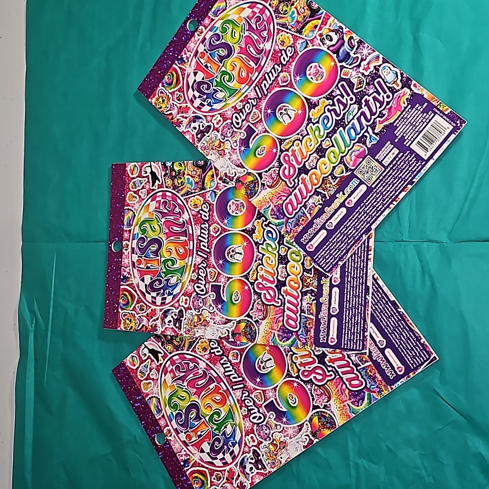 Lisa frank sticker book's 600 each total of 3 books...1800 stickers Brand New